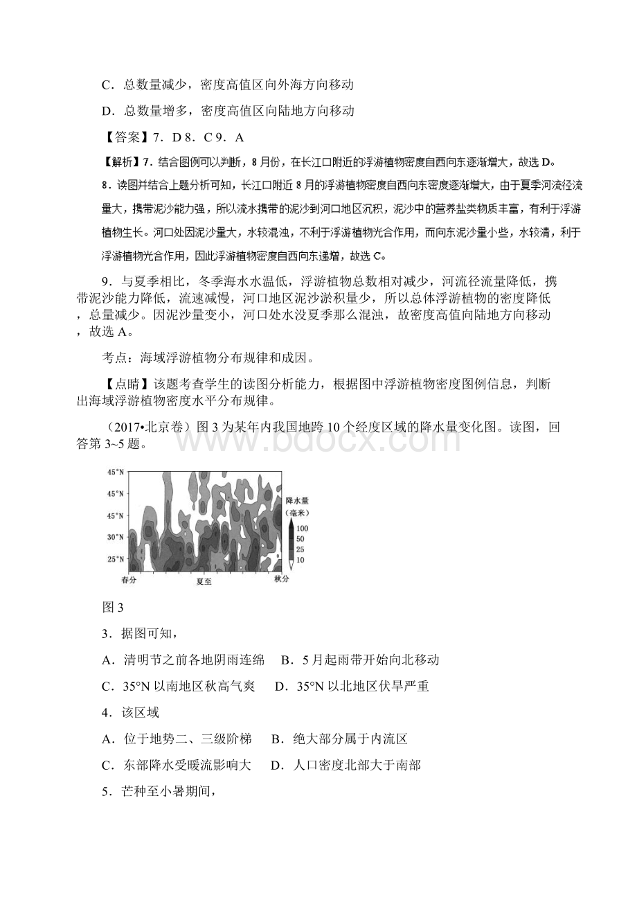 三年高考地理试题分项解析专题16地理图形综合判读.docx_第3页