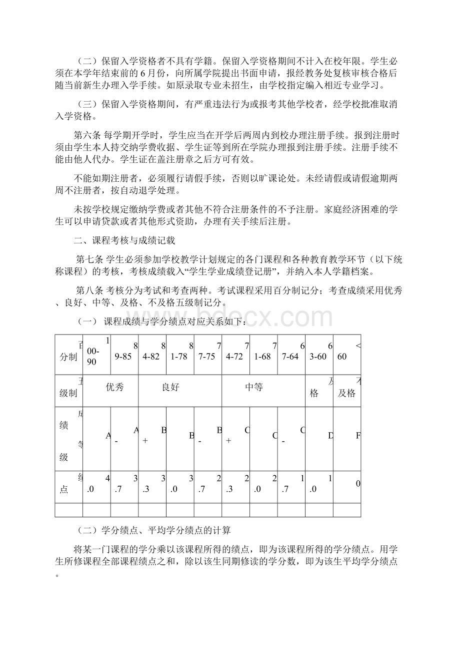 江苏财经职业技术学院学分制学籍管理规定Word文件下载.docx_第2页