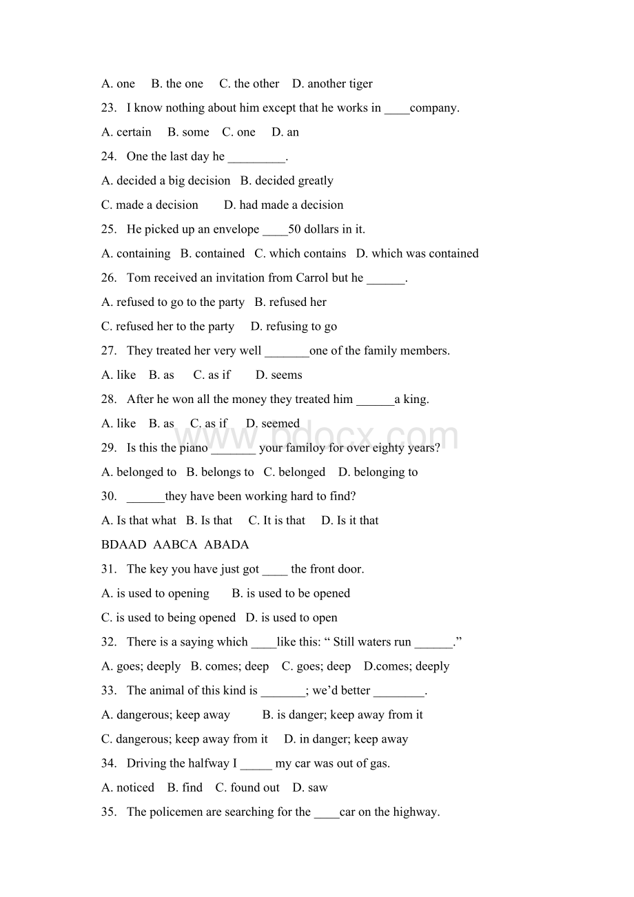 yy高三英语冲刺单项选择精选1000题及答案.docx_第3页