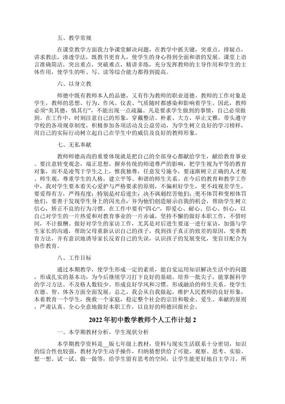 初中数学教师个人工作计划.docx_第2页