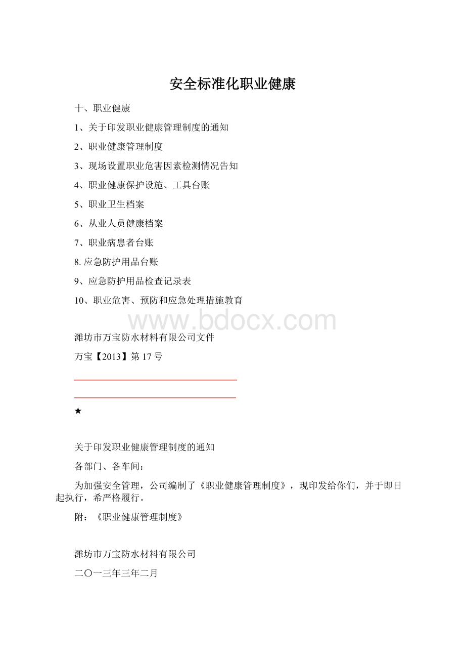 安全标准化职业健康文档格式.docx