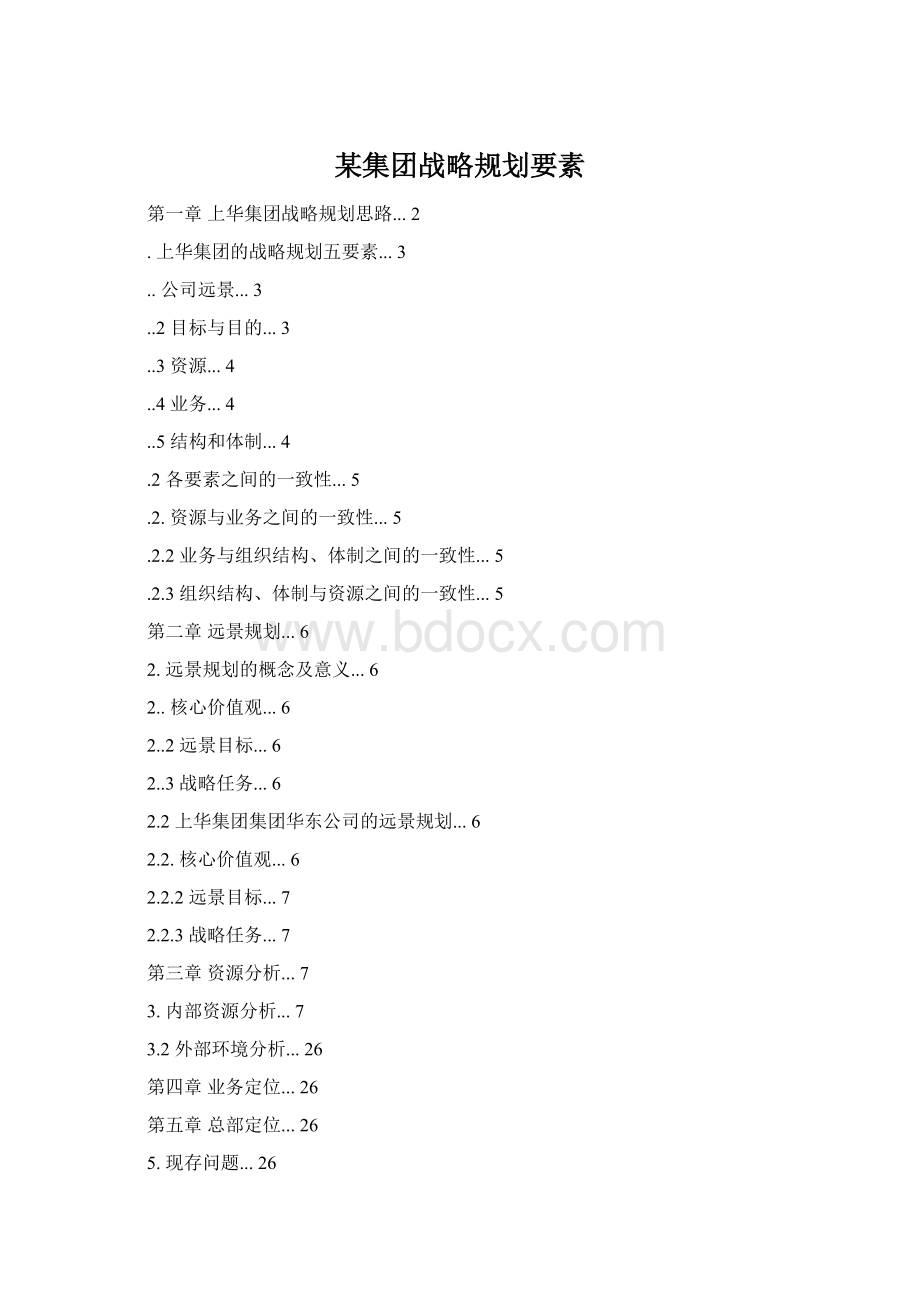 某集团战略规划要素Word文档格式.docx