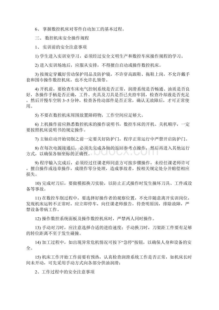 数控加工与编程实验报告材料.docx_第2页