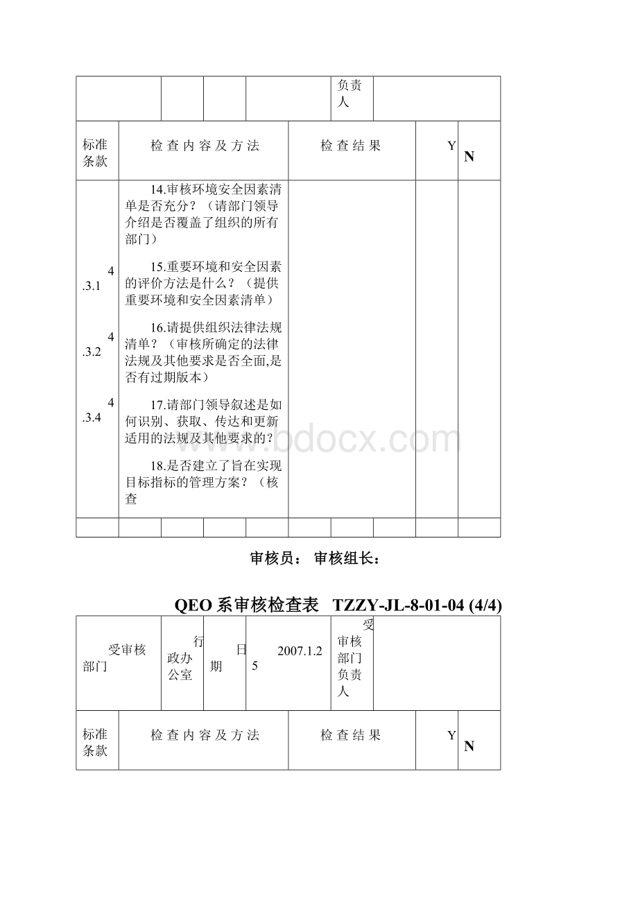 QEO一体化全套内审检查表.docx_第3页