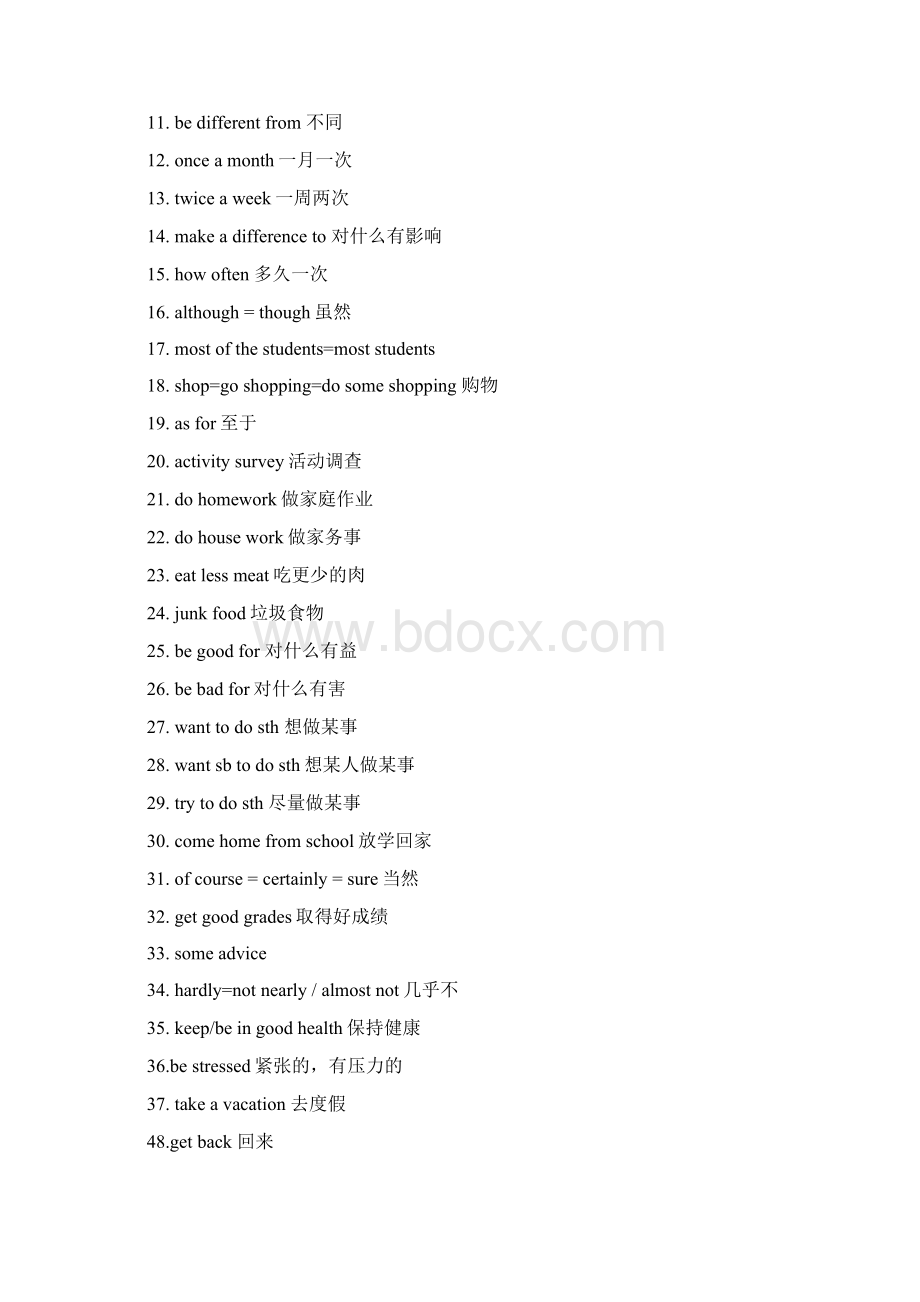 最新精人教版新目标八年级英语复习提纲上下册Word文件下载.docx_第2页