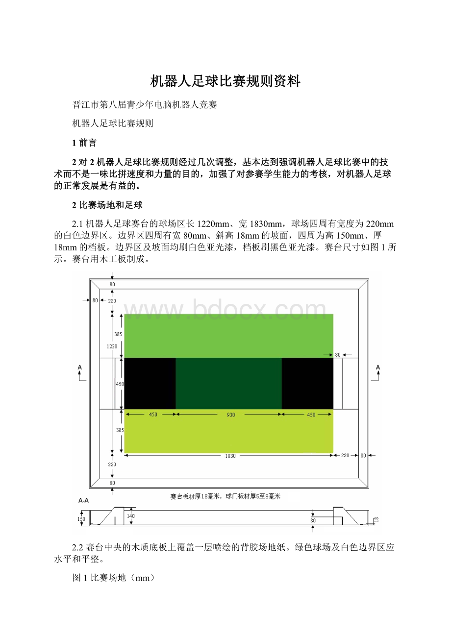 机器人足球比赛规则资料Word文档下载推荐.docx_第1页