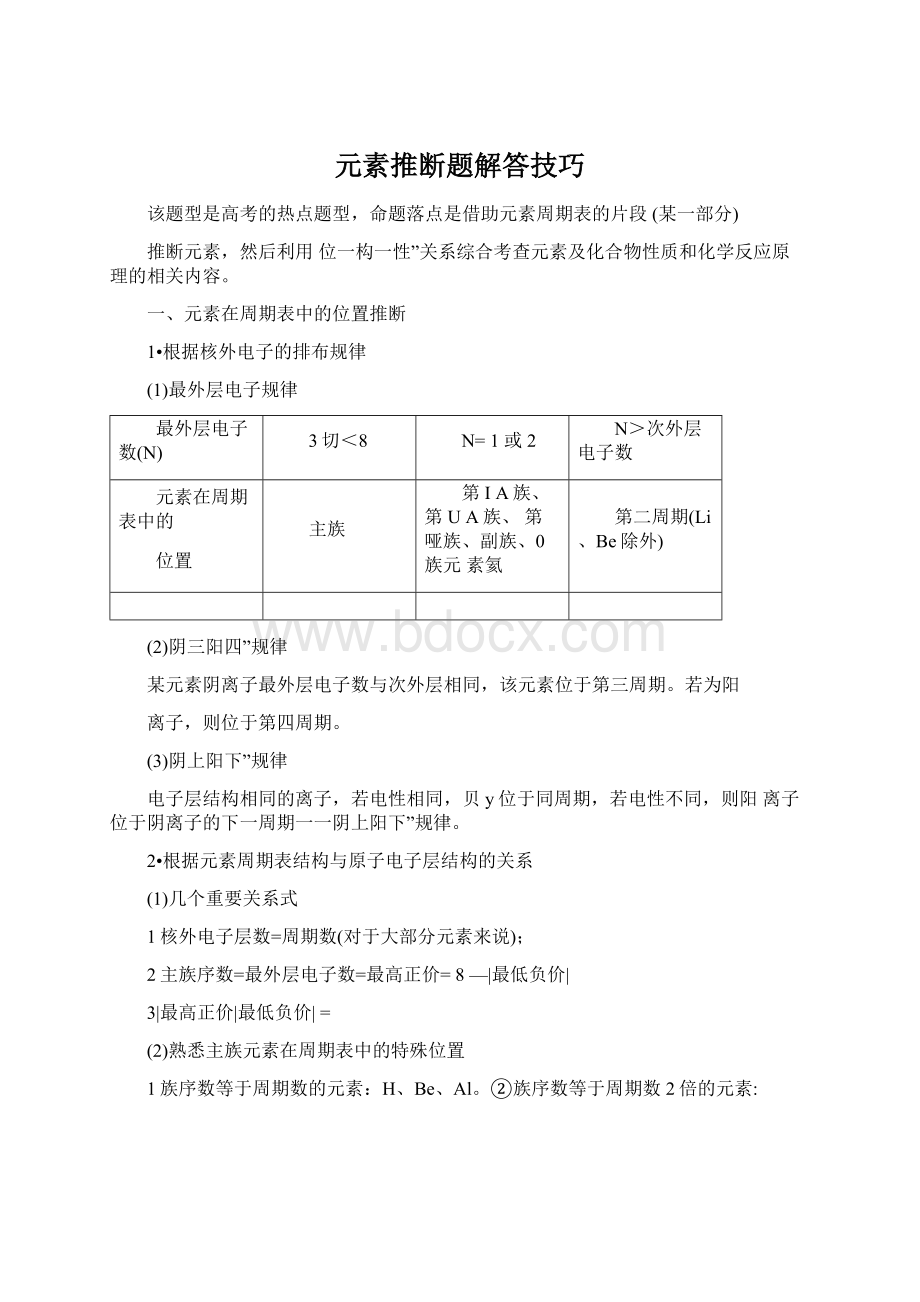 元素推断题解答技巧.docx_第1页