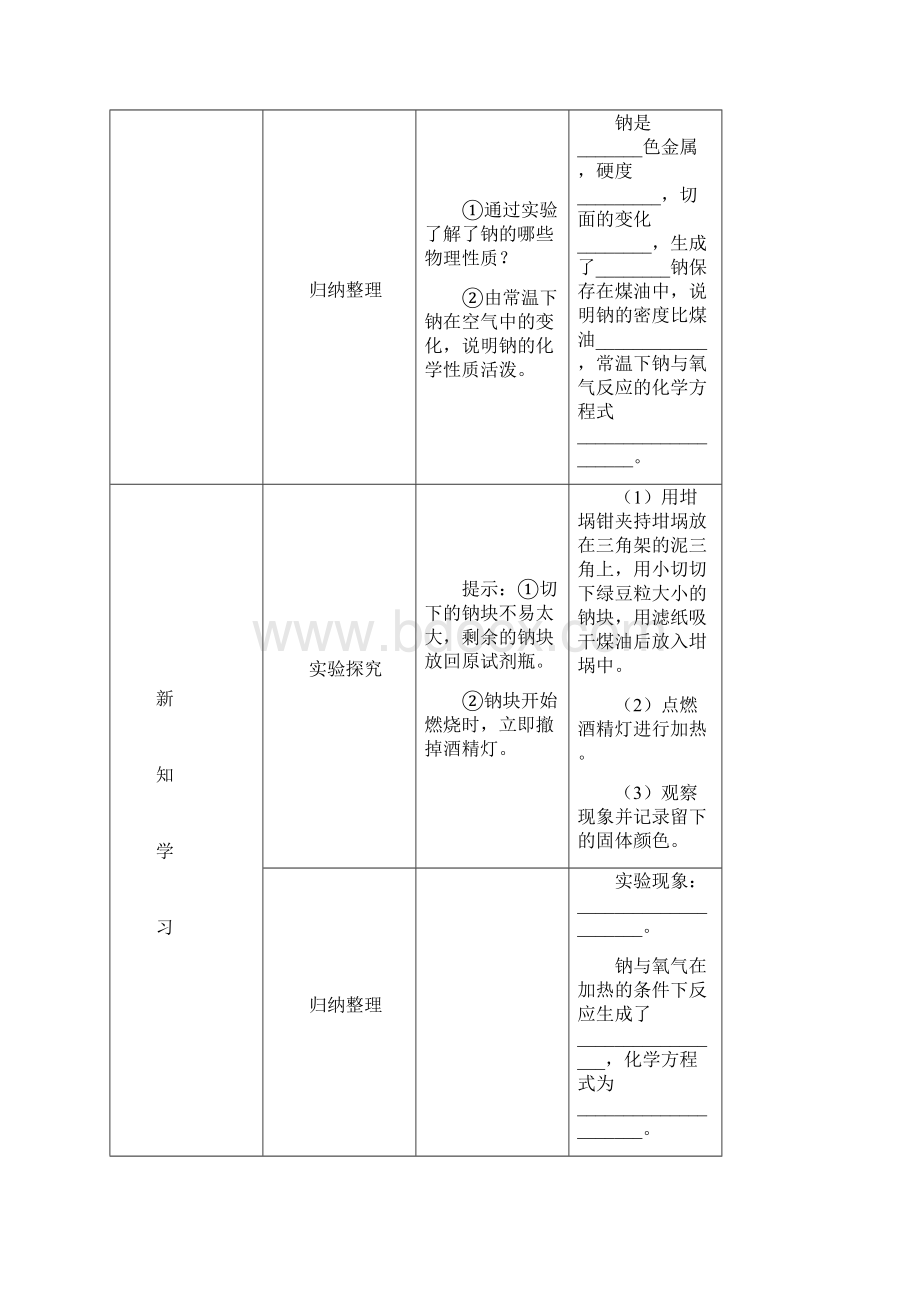 高一化学必修1 第三章 金属及其化合物 全套教学设计及随堂练习Word下载.docx_第3页