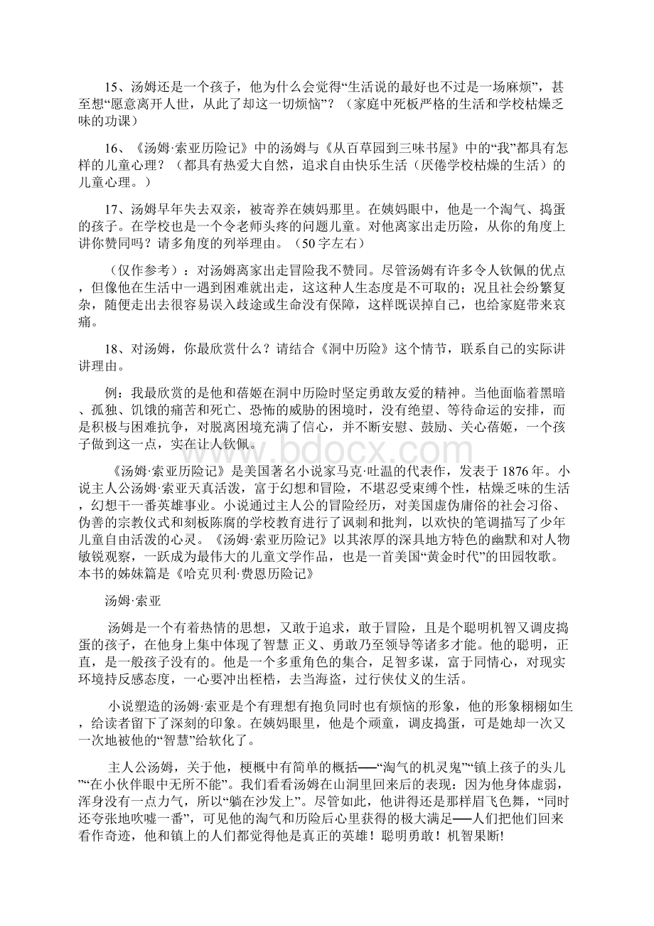 汤姆索亚历险记练习题.docx_第2页