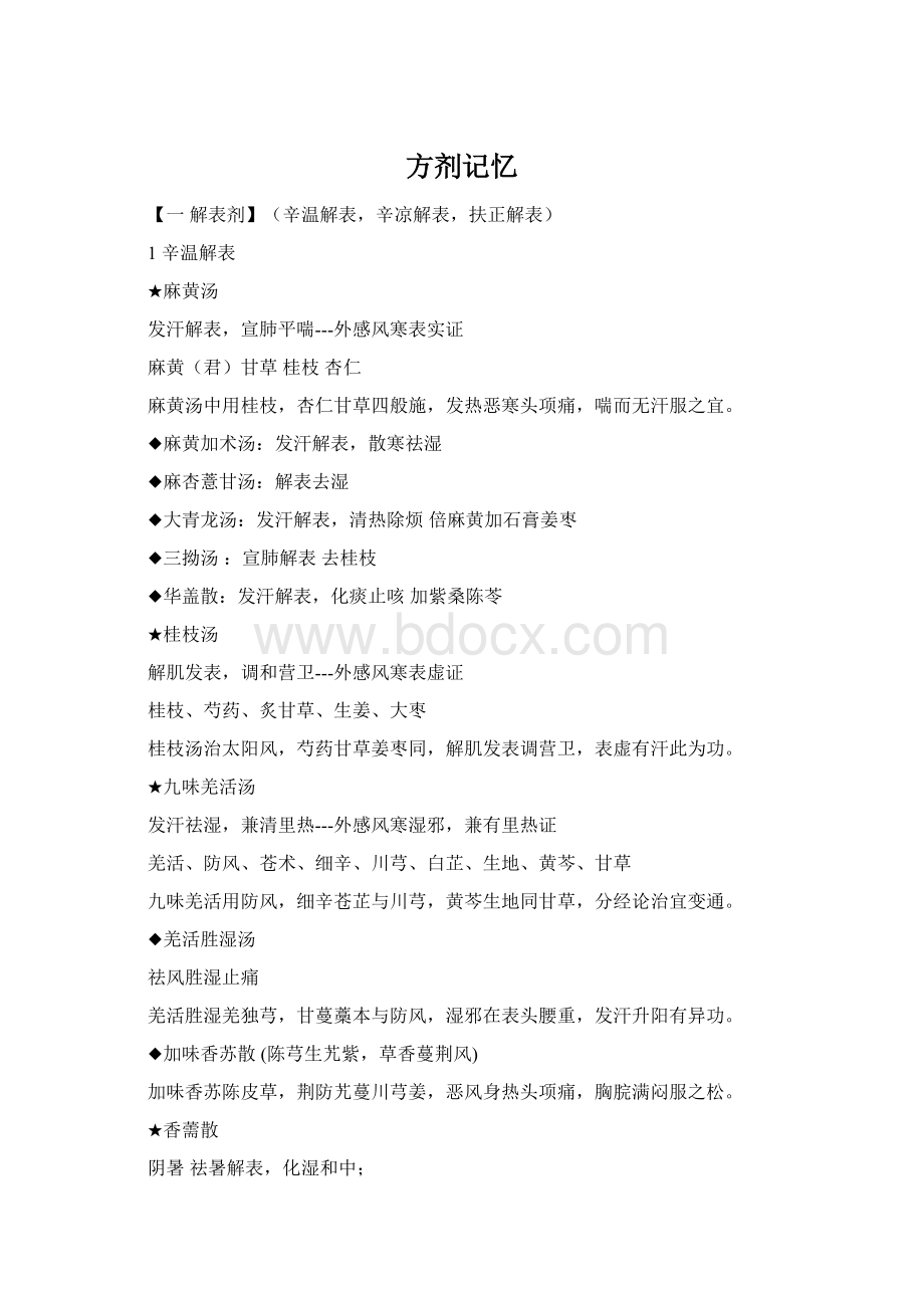 方剂记忆Word格式.docx