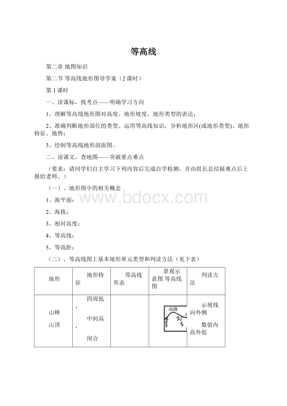 等高线文档格式.docx