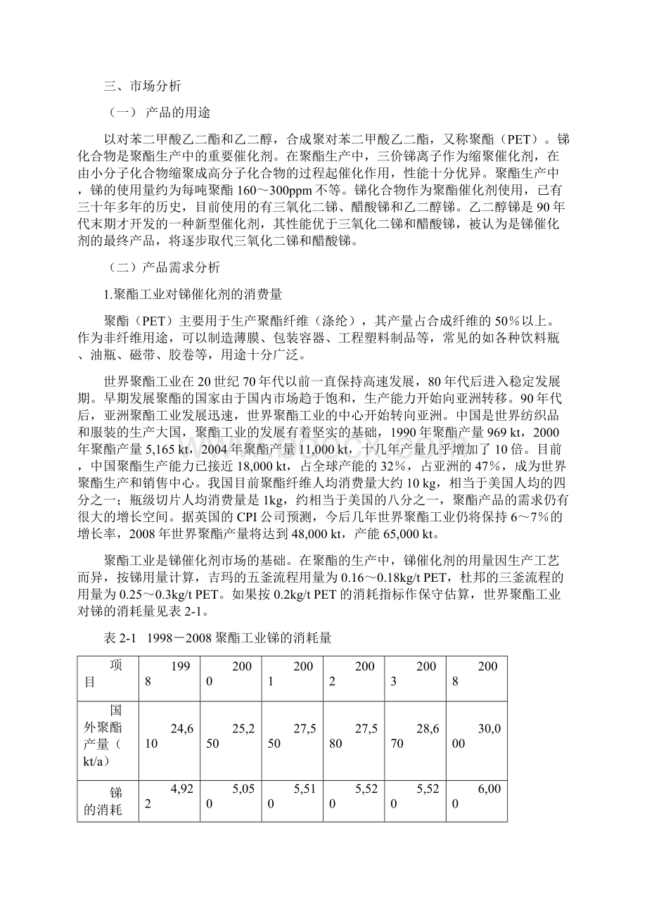 华锑新产品项目可行性研究报告Word下载.docx_第3页