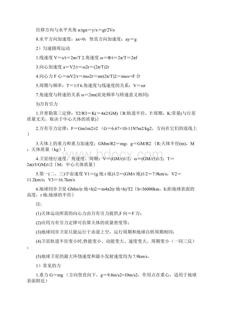 高中物理公式全.docx_第2页