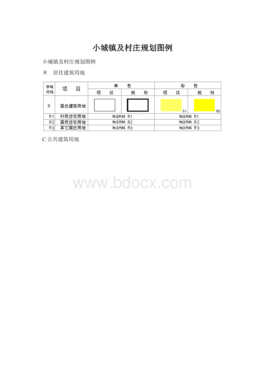 小城镇及村庄规划图例.docx