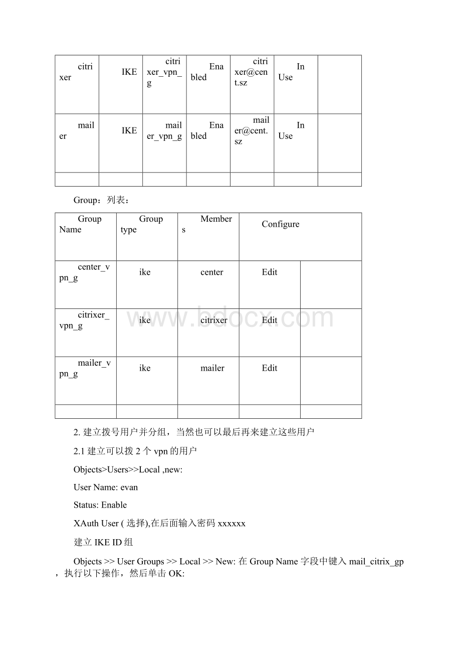 Juniper Netscreen防火墙共享IKE ID IKE+XAuth VPN配置案例.docx_第3页