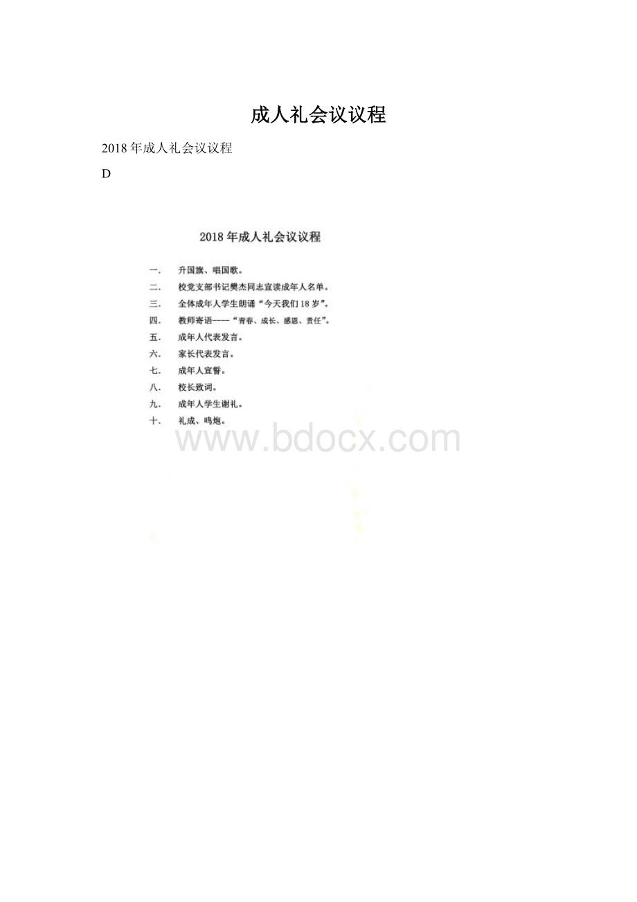 成人礼会议议程Word文档格式.docx