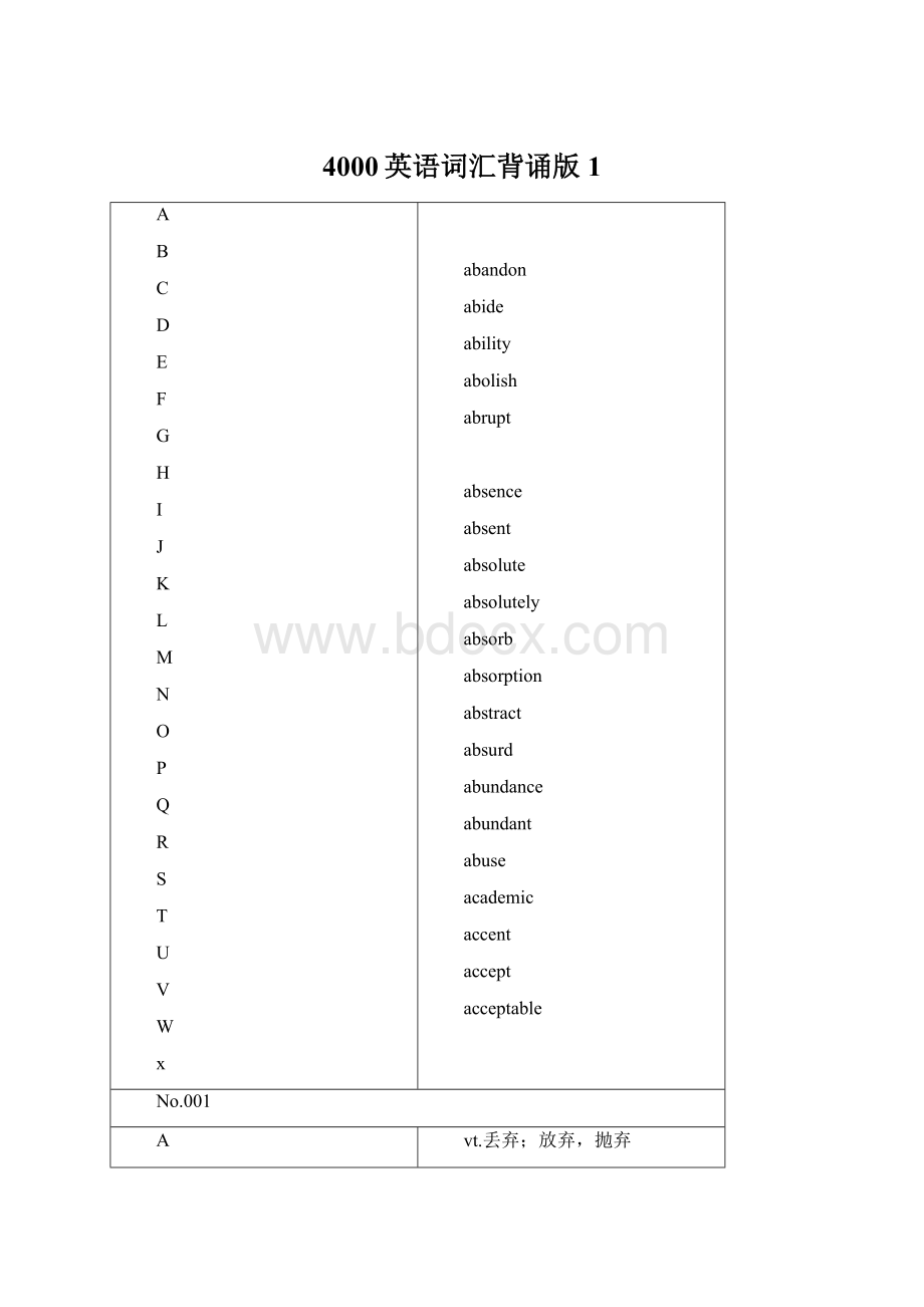 4000英语词汇背诵版1.docx_第1页