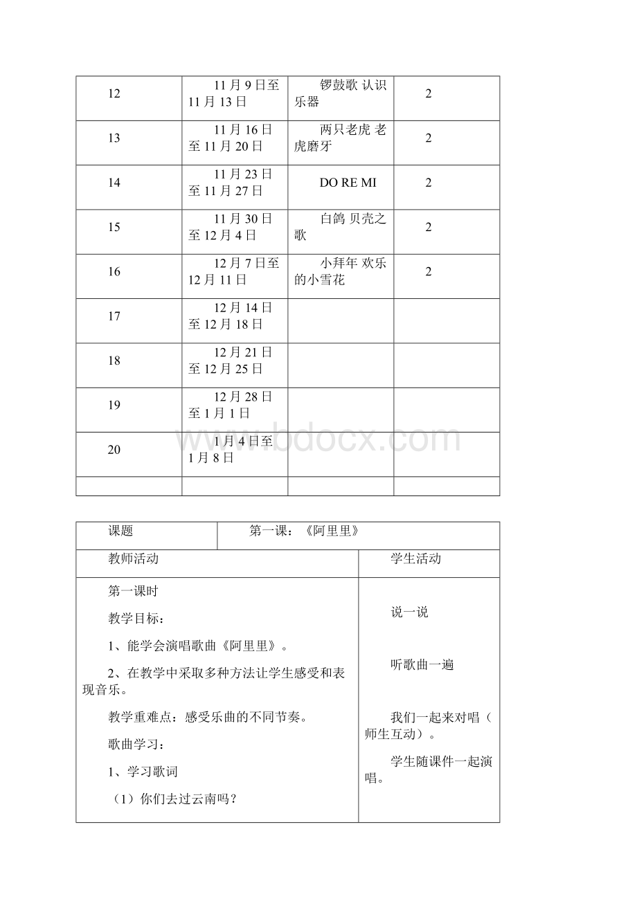 e二年级音乐上册 电子教案模板1Word文档下载推荐.docx_第3页