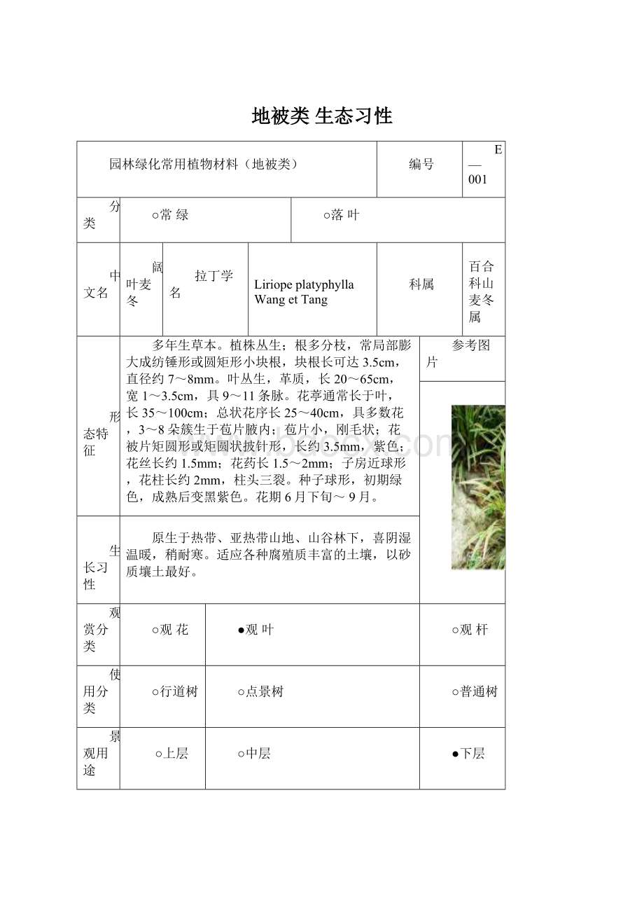 地被类生态习性.docx_第1页