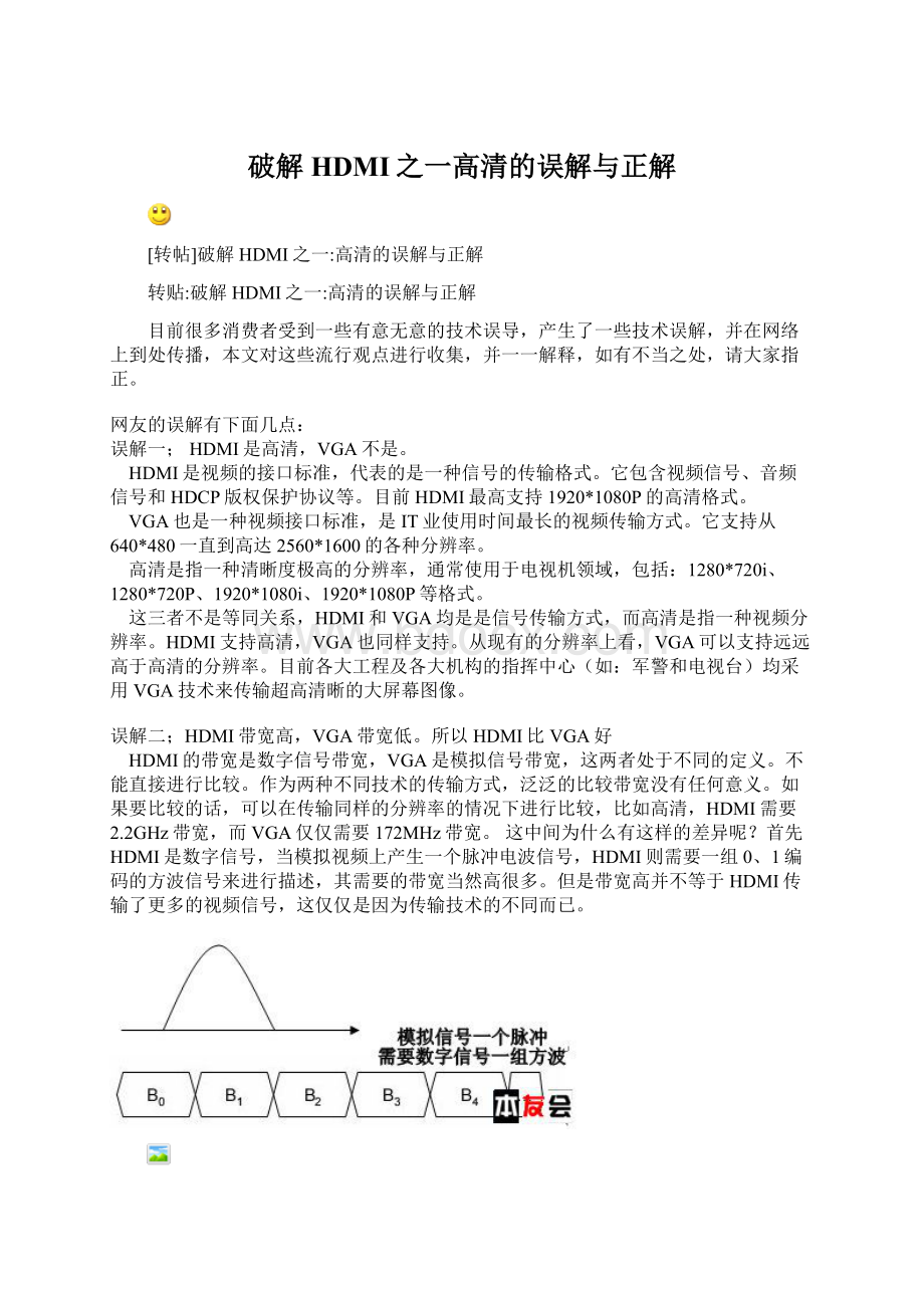 破解HDMI之一高清的误解与正解文档格式.docx