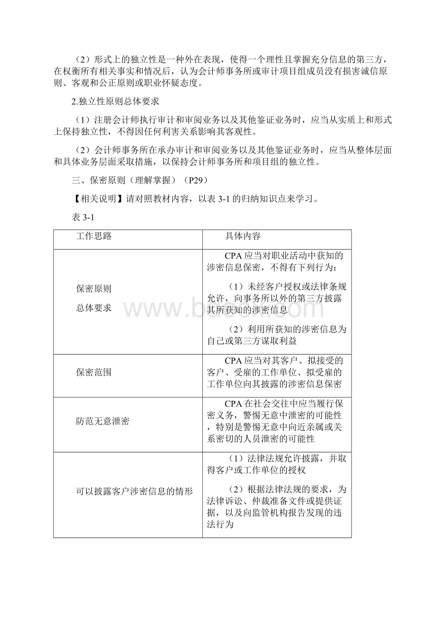 注会审计第三章职业道德基本准则讲义刘老师.docx_第3页