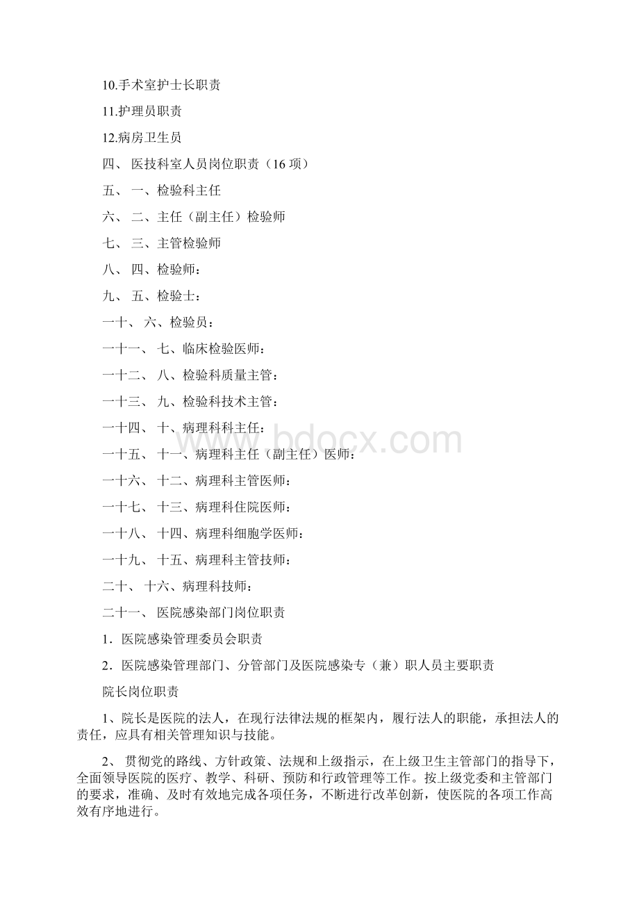 医院岗位职责大全54页文档格式.docx_第3页