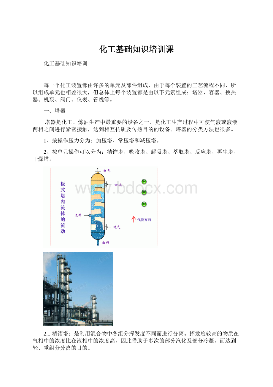 化工基础知识培训课.docx_第1页