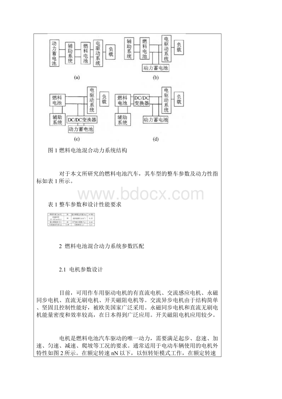 燃料电池汽车溷合动力系统参数匹配与优化.docx_第2页