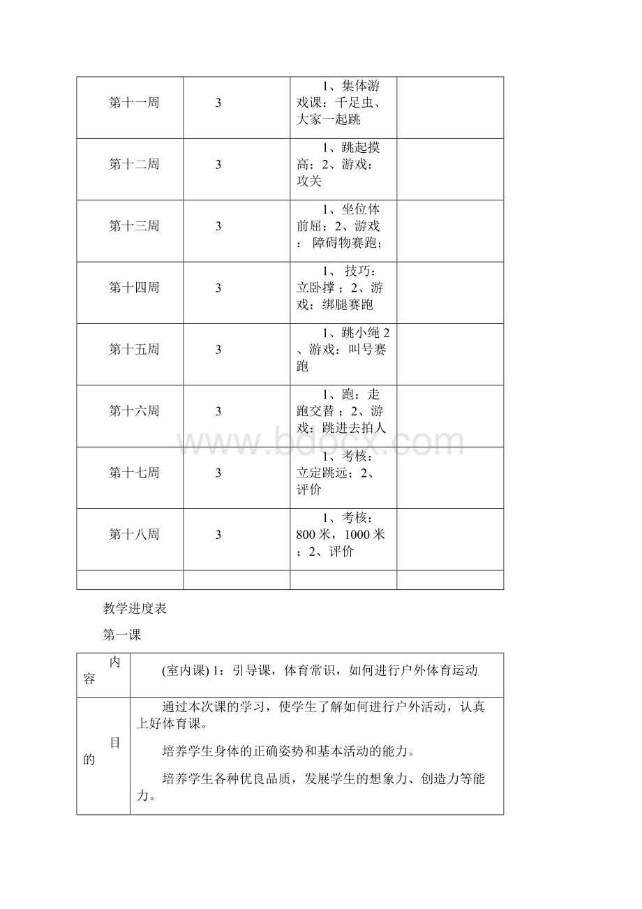 小学四年级下册体育教案全集.docx_第2页