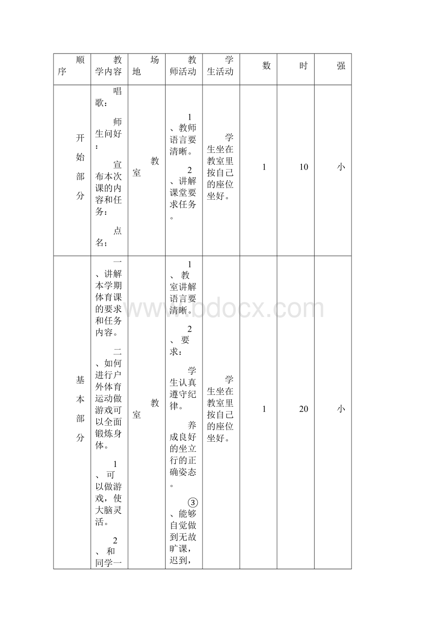 小学四年级下册体育教案全集.docx_第3页