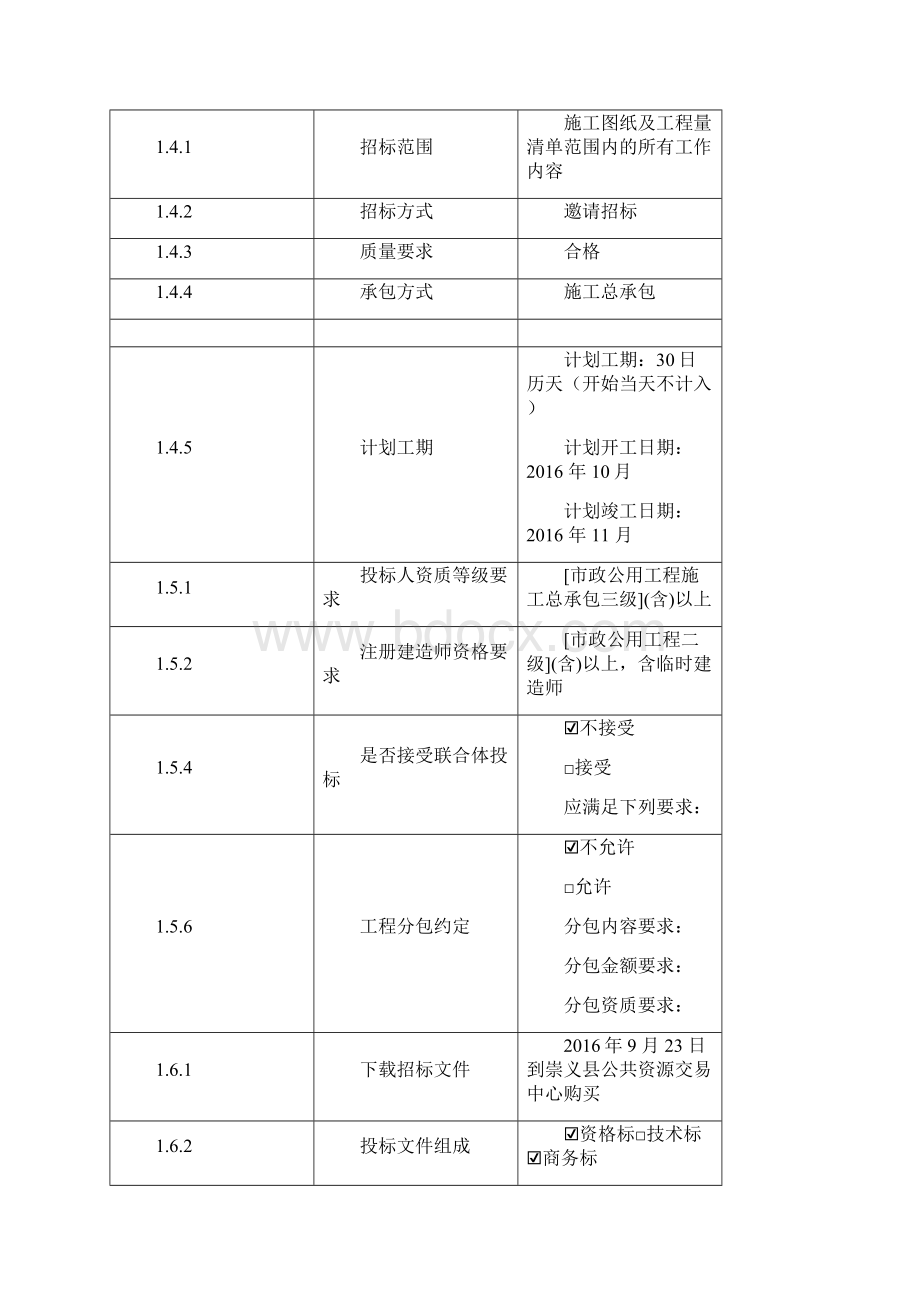 终极版招标文件崇义县阳岭大道人民路路口至教育局门口过埠东路与蜡像路人行道修复工程.docx_第3页