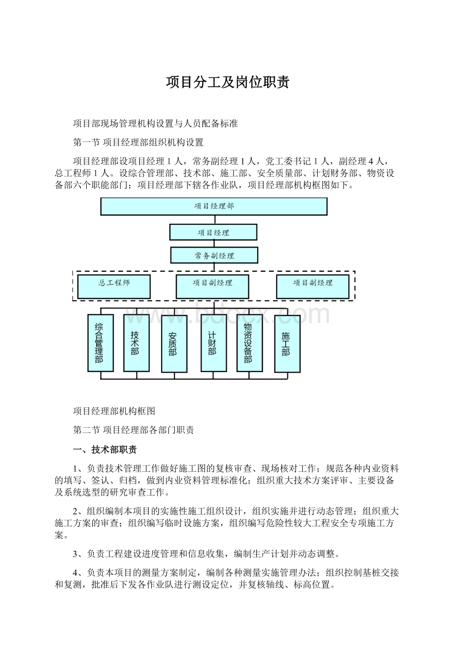 项目分工及岗位职责.docx_第1页