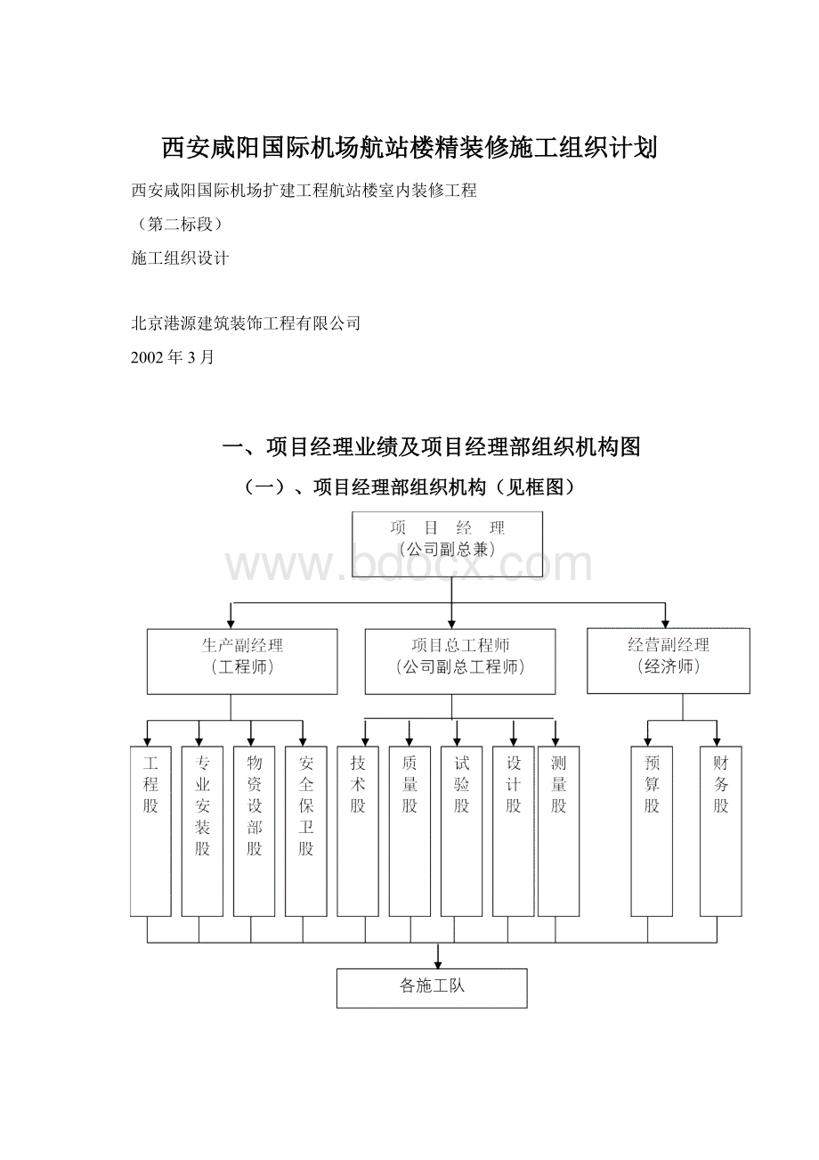 西安咸阳国际机场航站楼精装修施工组织计划.docx