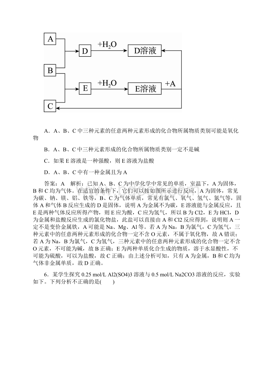 届一轮复习人教版 金属及其化合物 作业1.docx_第3页