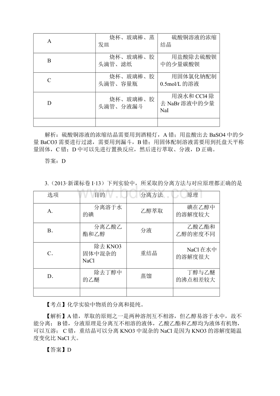 高考化学试题分类解析 考点19化学实验基础.docx_第2页