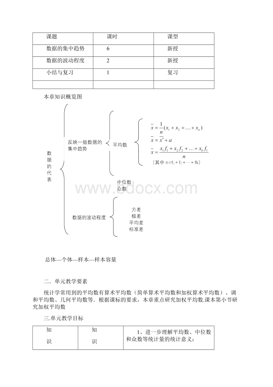 人教版八年级数学下册第20章单元教学设计文档格式.docx_第2页