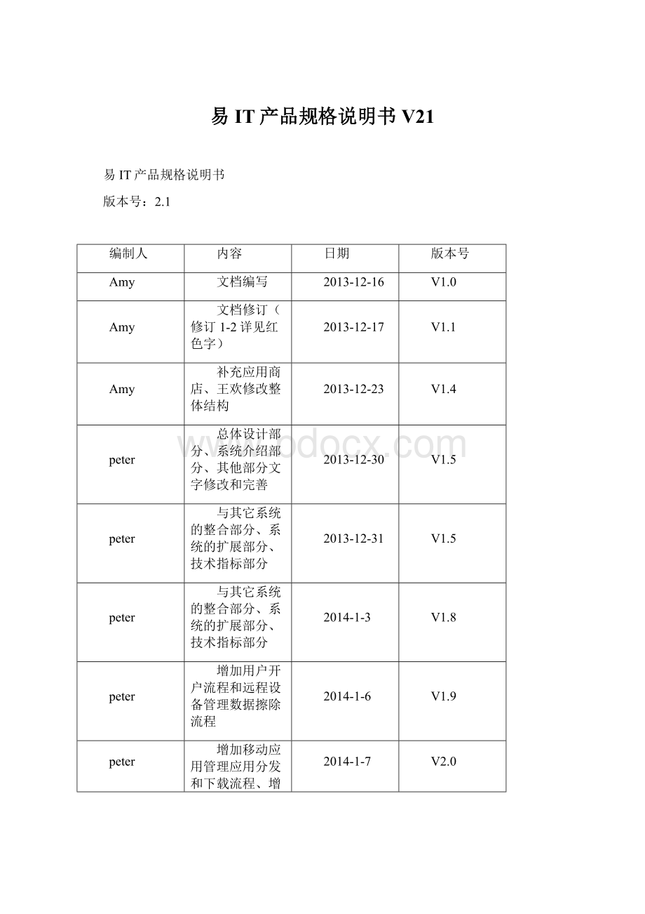 易IT产品规格说明书V21.docx_第1页