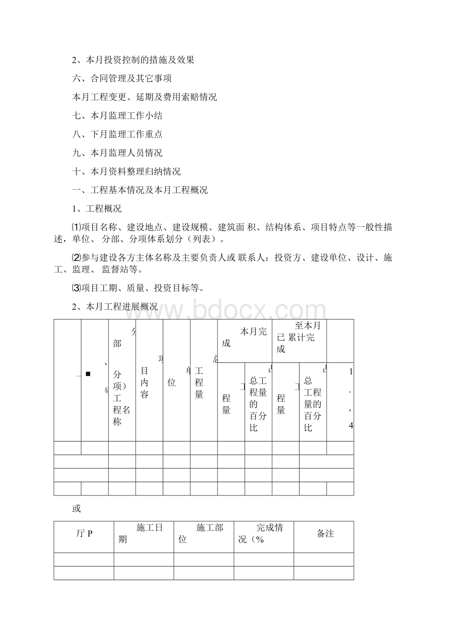 监理月报范本新版规范Word下载.docx_第2页