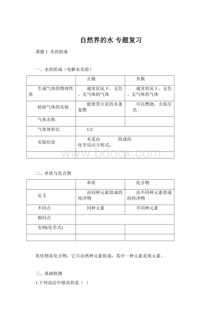 自然界的水 专题复习.docx_第1页