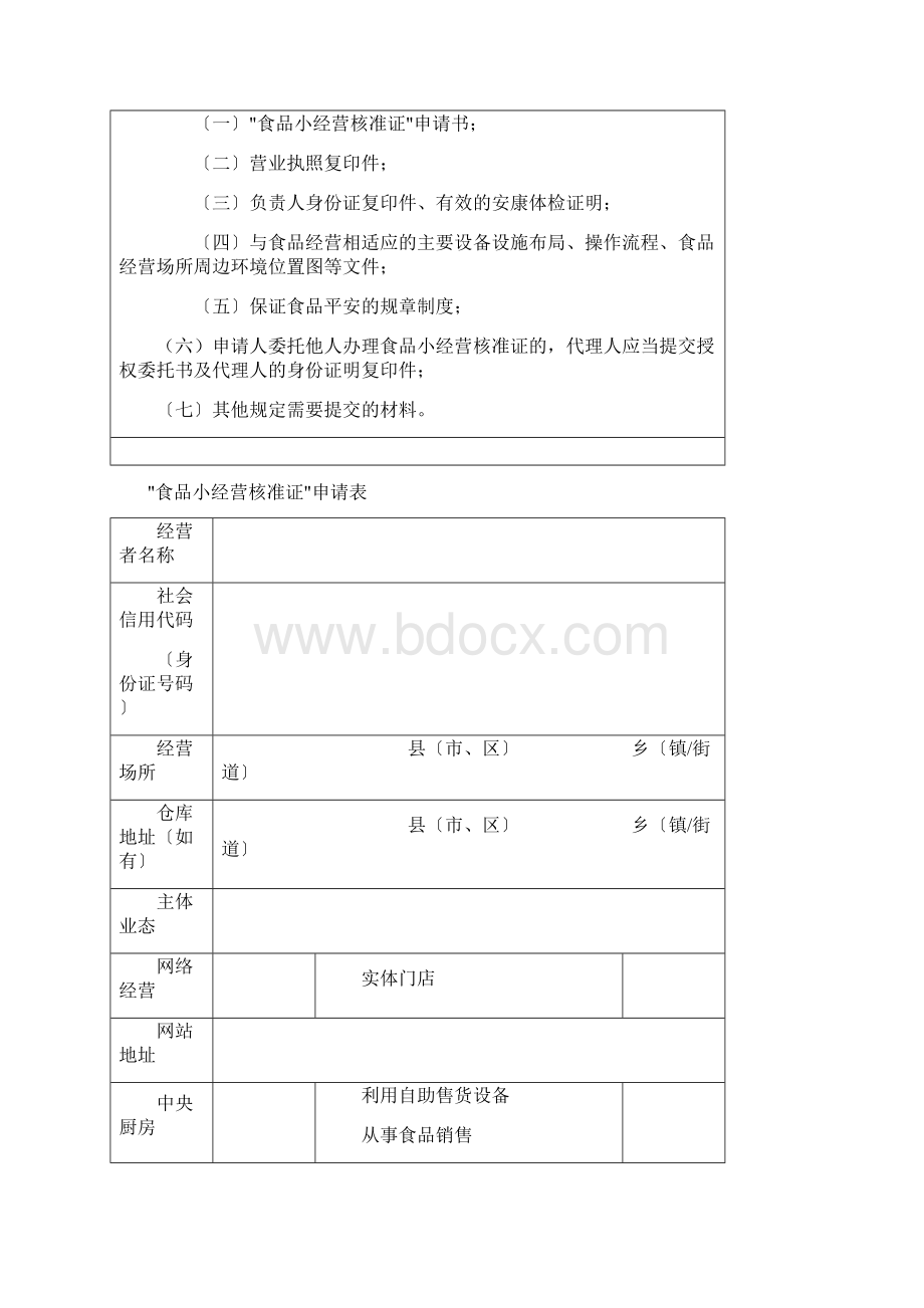 食品小经营核准证申请书.docx_第2页