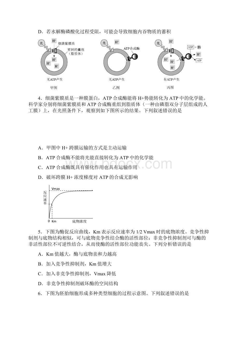 学年第一学期西城区高三期末生物试题含答案doc.docx_第3页