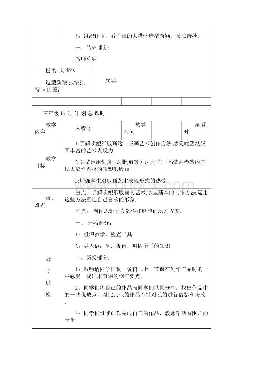 小学三年级下册美术电子教案总汇Word下载.docx_第2页