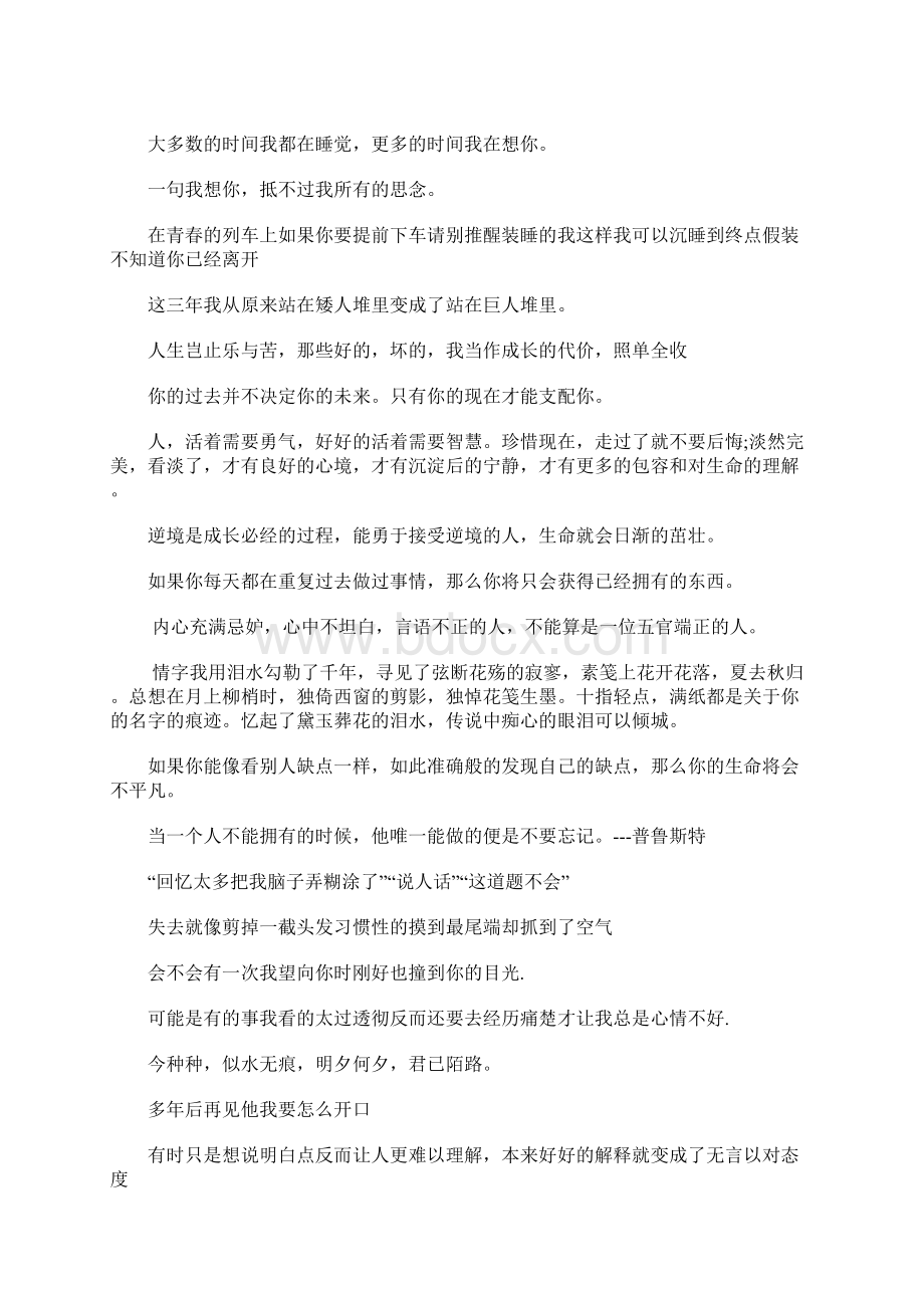 男人苦和累及郁闷的说说心情短语经典Word文档下载推荐.docx_第2页