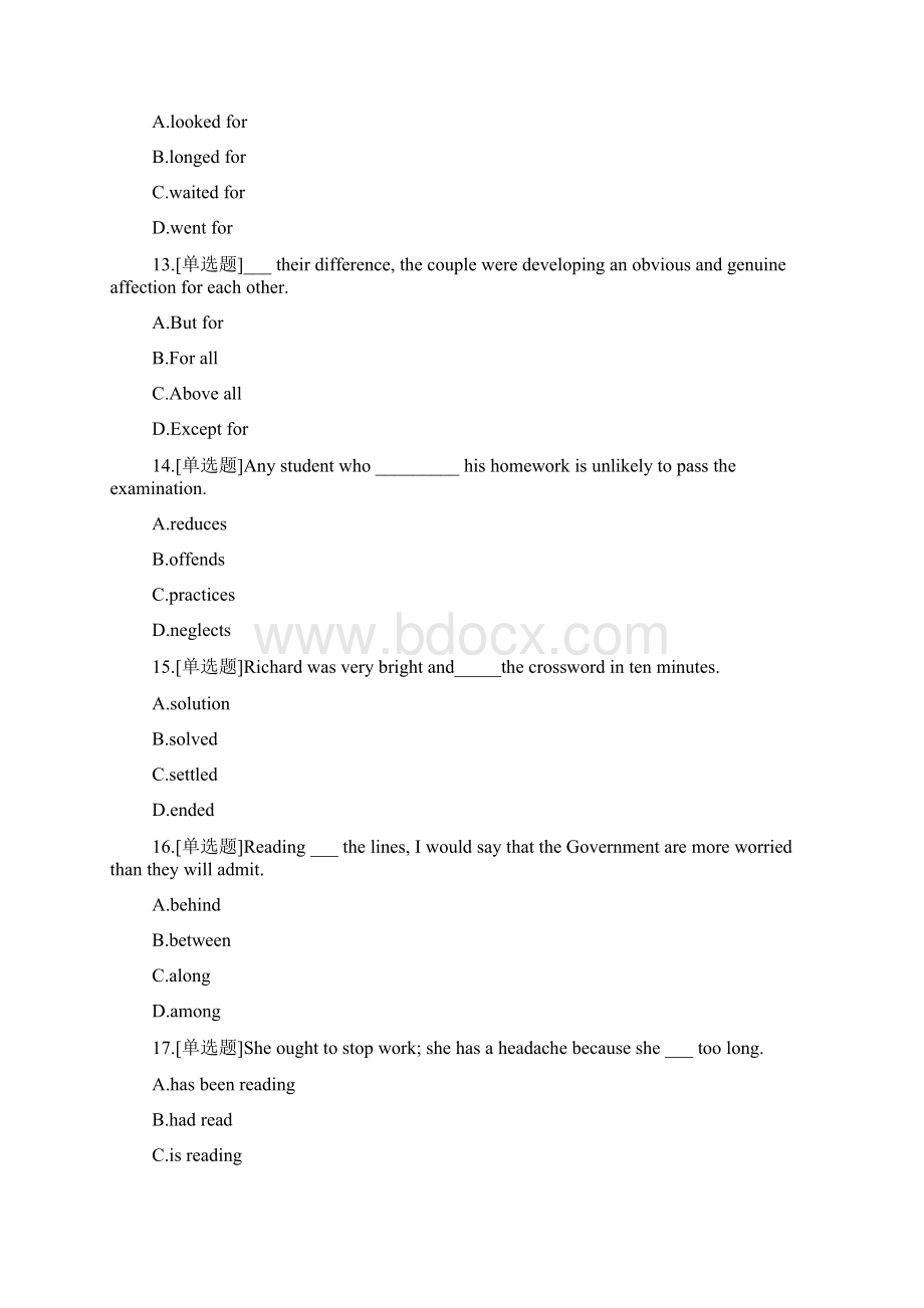 北语网院19春《大学英语一》作业1234答案Word文件下载.docx_第3页