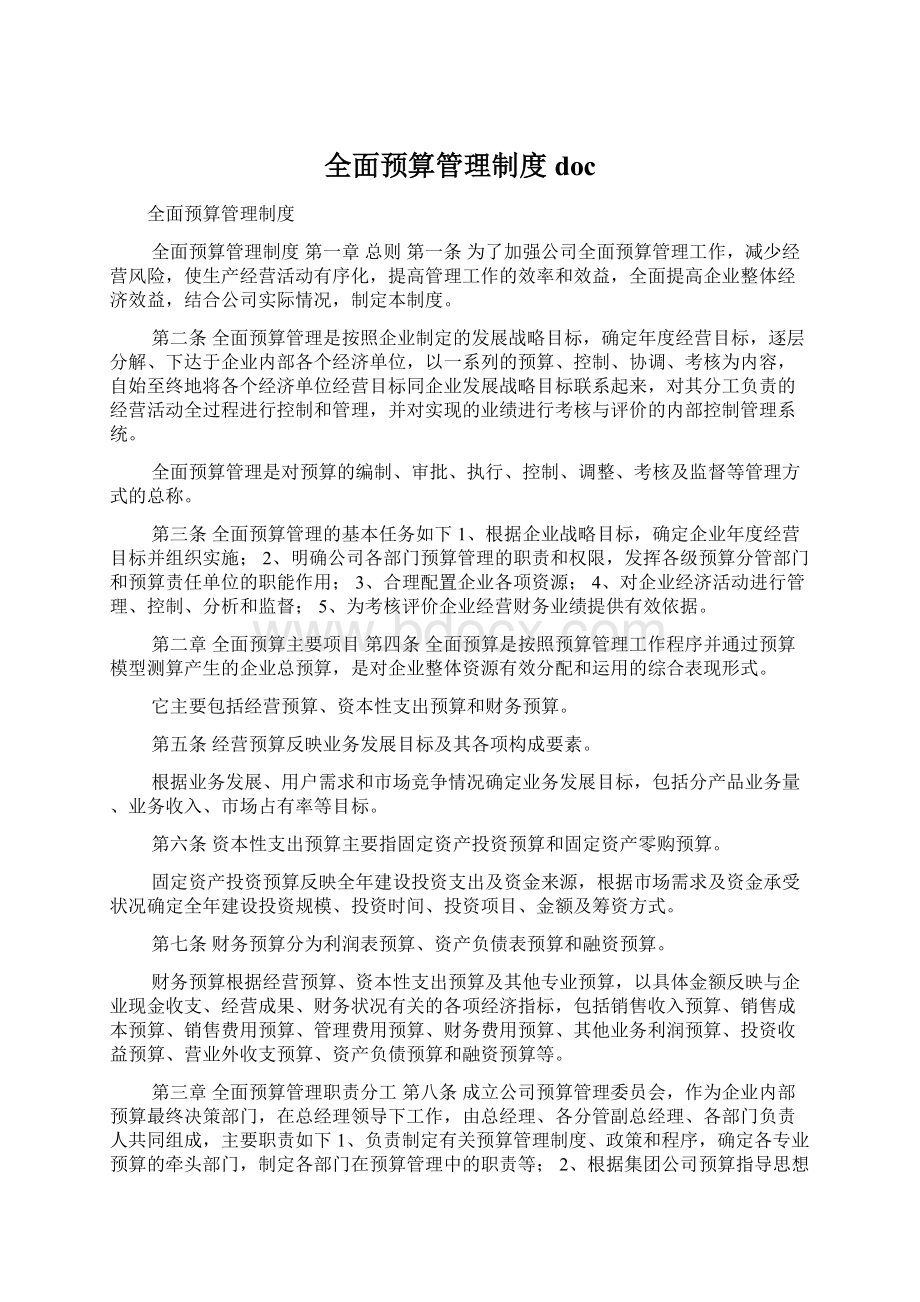 全面预算管理制度doc.docx_第1页