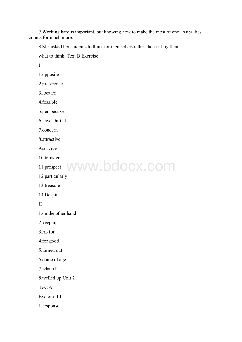 21世纪大学英语读写教程第一册课后答案.docx_第3页