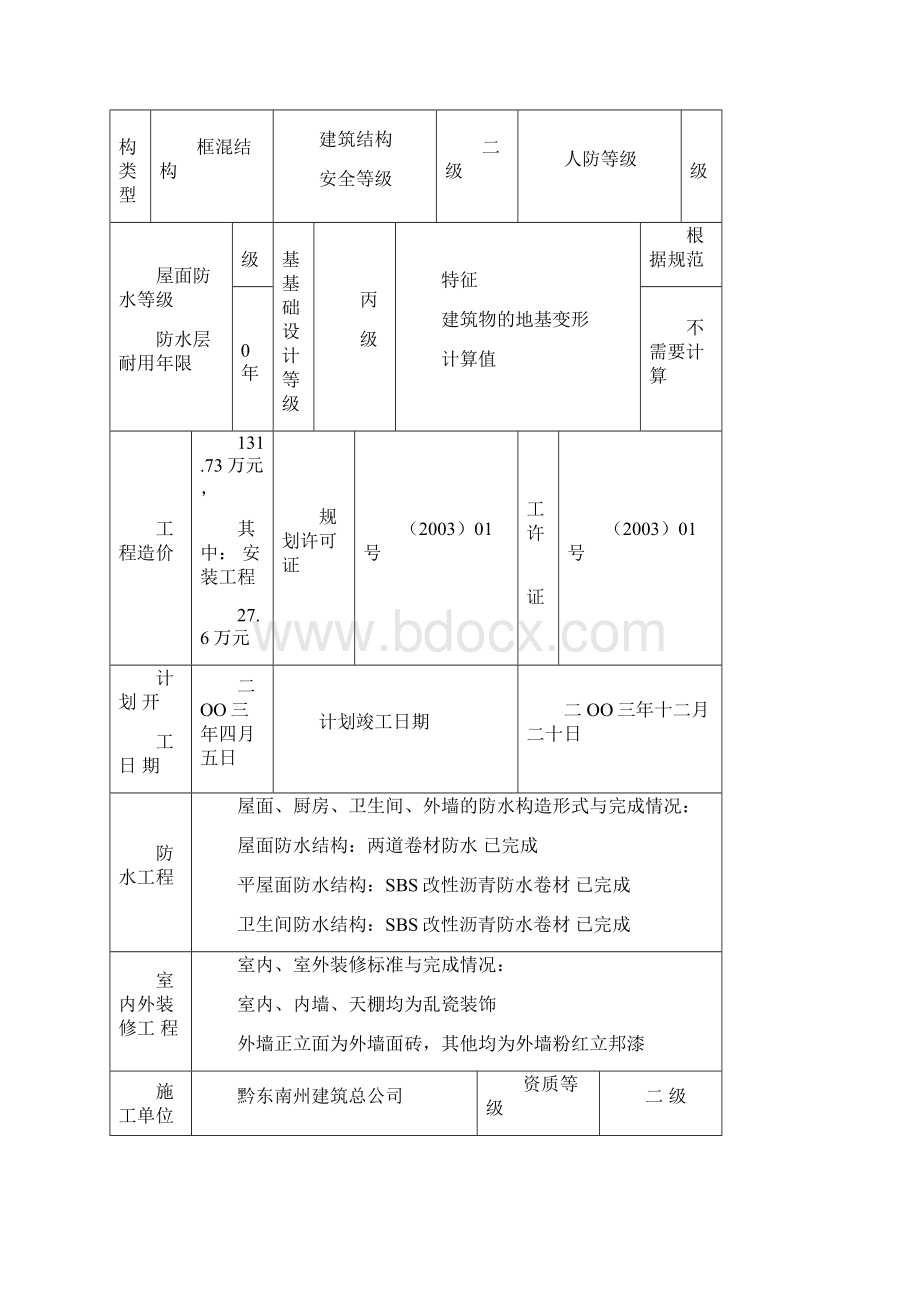 竣工验收报告资料模式.docx_第2页