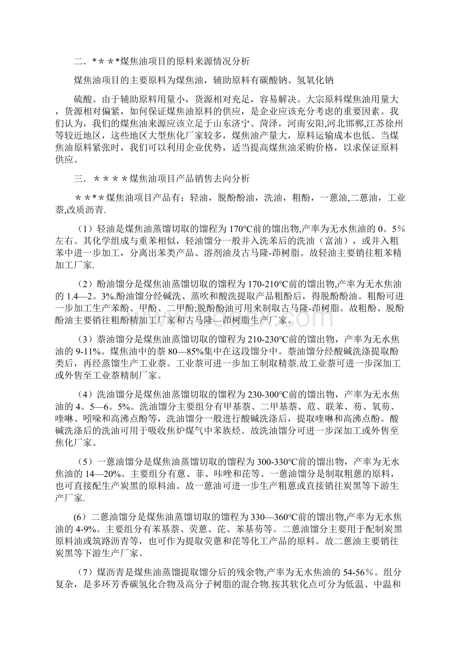 精品煤焦油深加工项目可行性分析文档.docx_第2页