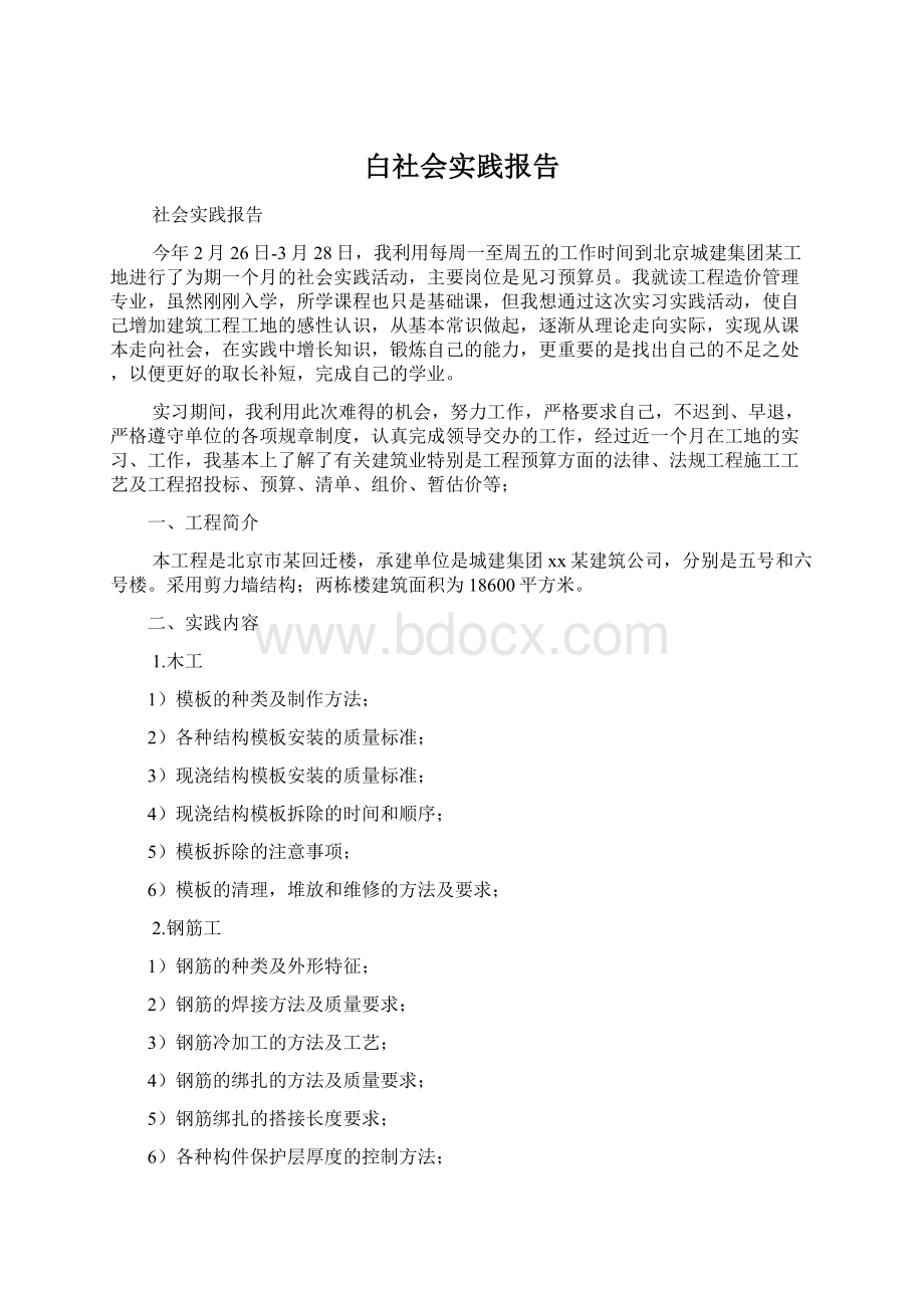 白社会实践报告Word文档下载推荐.docx