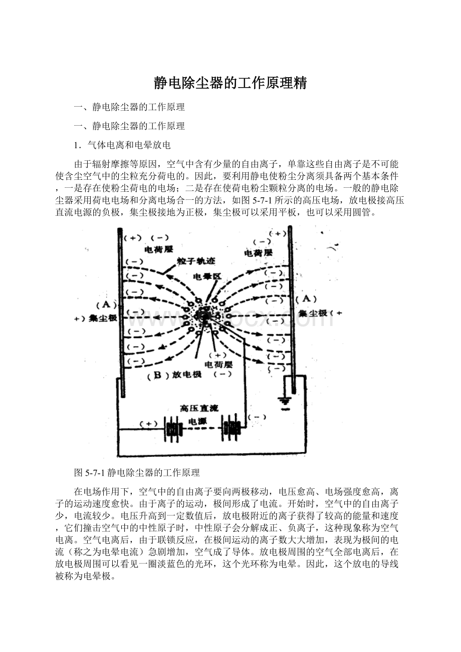 静电除尘器的工作原理精文档格式.docx_第1页